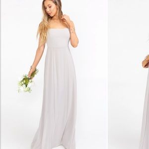 Lauren tie maxi bridesmaid dress